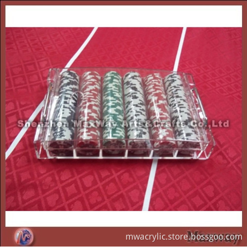 Transparent 300PC Acrylic Poker Chip Box,Chip Case,Casino Chip Box